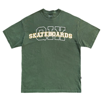 CAMISETA QIX OVERSIZED SKATEBOARDS VERDE ESTONADO