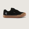 Tênis skate infantil QIX Chorão Park Velcro Preto Gum