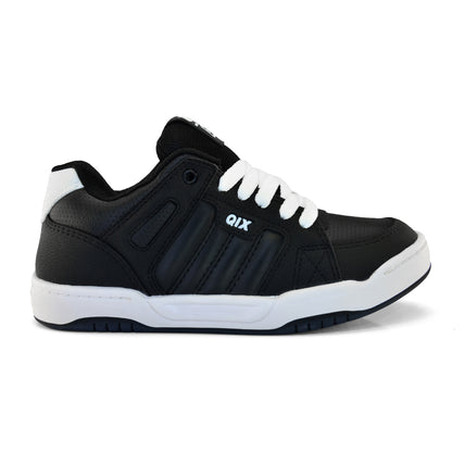 Tênis Qix Skate Square - Preto, Preto e Branco