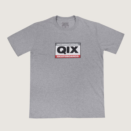 CAMISETA QIX INTERNATIONAL SKATEBOARDS SQUARE MESCLA