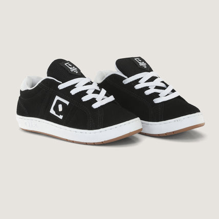 Tênis Infantil Qix Combat Suede Preto e Branco