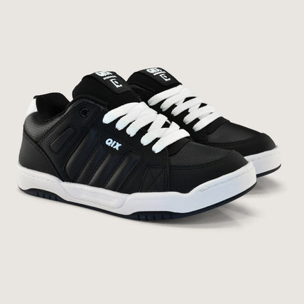 Tênis Qix Skate Square - Preto, Preto e Branco