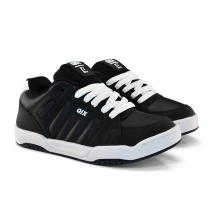 Tênis Qix Skate Square - Preto, Preto e Branco