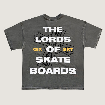 CAMISETA QIX BOX THE LORDS PRETO ESTONADO