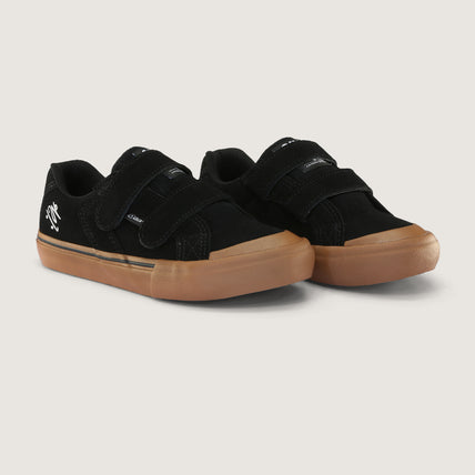 Tênis skate infantil QIX Chorão Park Velcro Preto Gum