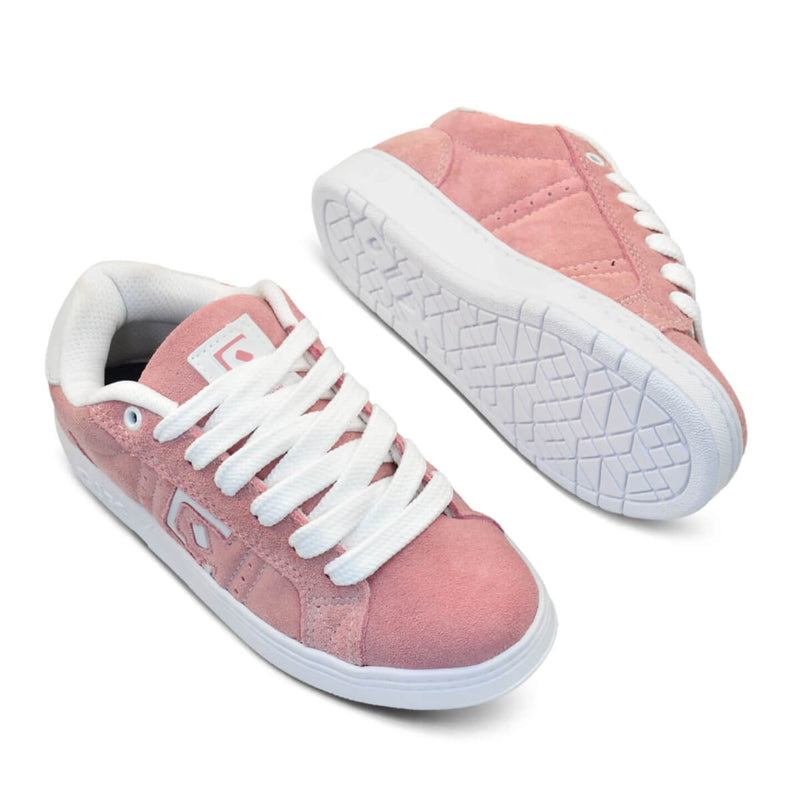 Tênis Qix Skate Combat Suede Rosê e Branco
