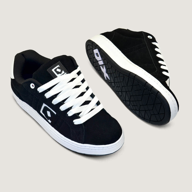 Tênis QIX Skate Combat Suede Preto e Branco