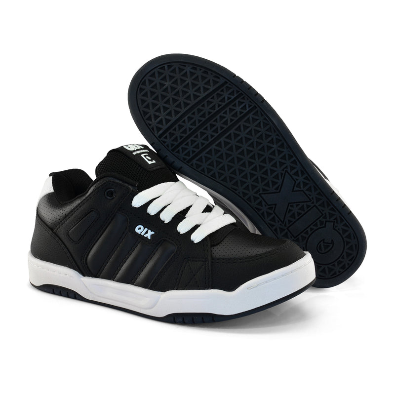 Tênis Qix Skate Square - Preto, Preto e Branco