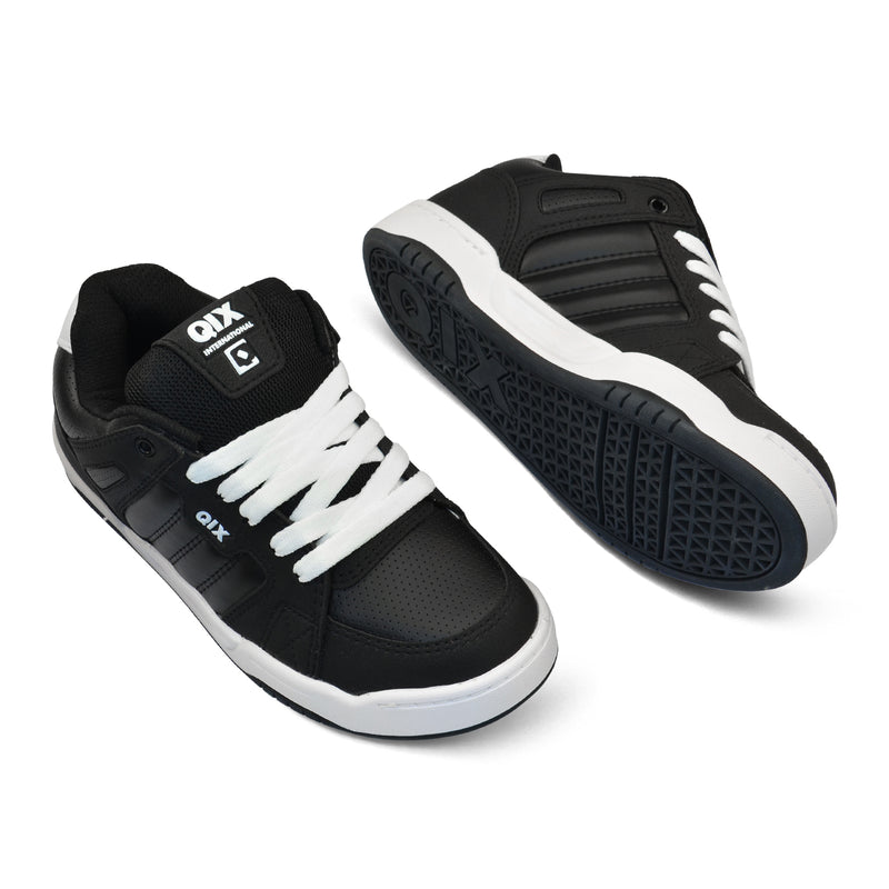 Tênis Qix Skate Square - Preto, Preto e Branco