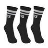 Meia Cano Alto QIX 93 Preto e Branco - 3 Pares