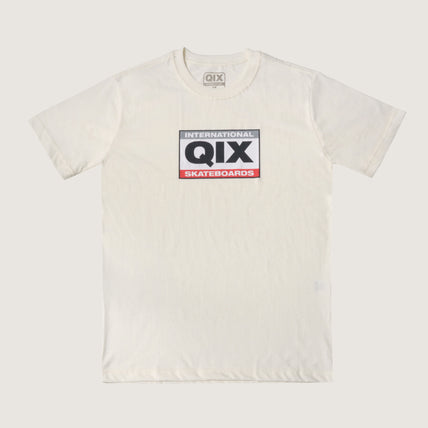 CAMISETA QIX INTERNATIONAL SKATEBOARDS SQUARE OFF WHITE