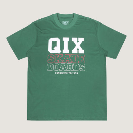 CAMISETA QIX BOARDS SKATE VERDE