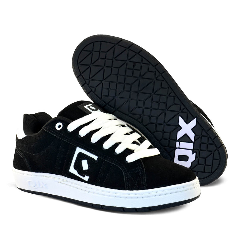 Tênis Qix Skate Combat Suede Preto e Branco