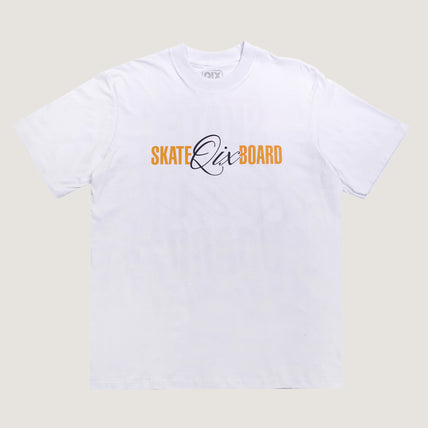 CAMISETA QIX STREET SKATE BOARD SINCE 1993 BRANCA