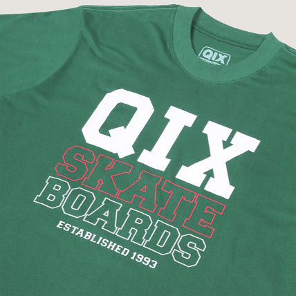 CAMISETA QIX BOARDS SKATE VERDE