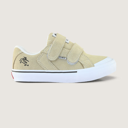 Tênis QIX Infantil Chorão Park Velcro Bege e Branco