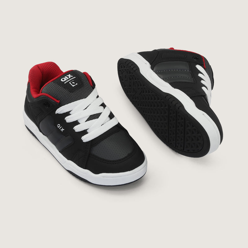 Tênis Infantil Qix Square Preto, Chumbo e Vermelho