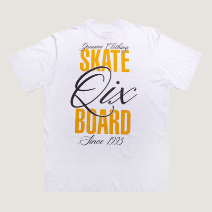 CAMISETA QIX STREET SKATE BOARD SINCE 1993 BRANCA