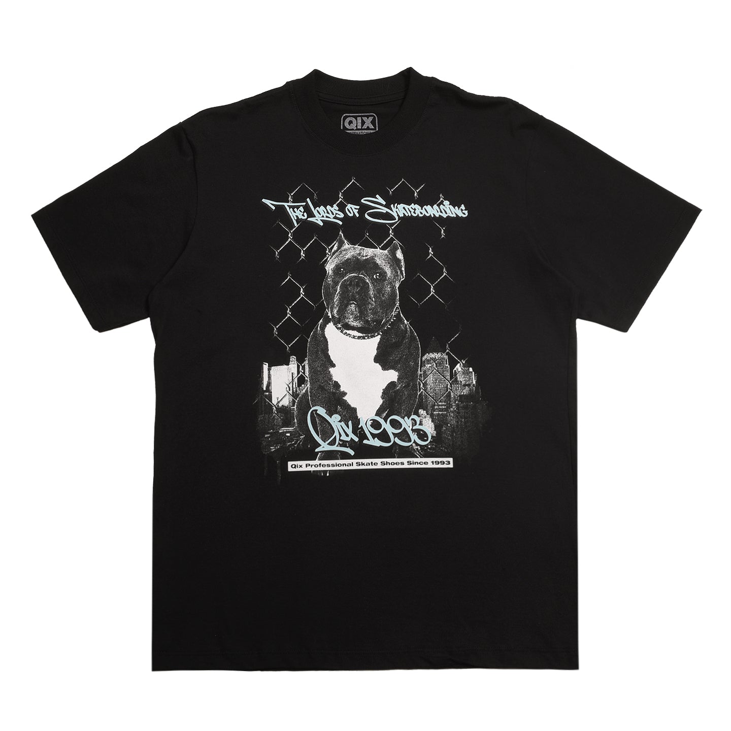 CAMISETA QIX STREET SKATE DOG PRETA