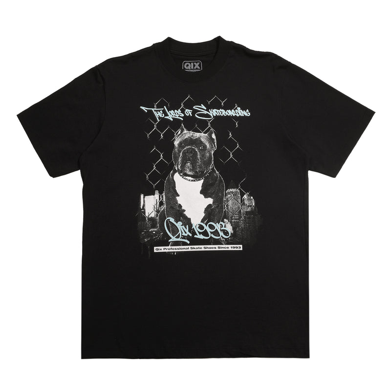 CAMISETA QIX STREET SKATE DOG PRETA