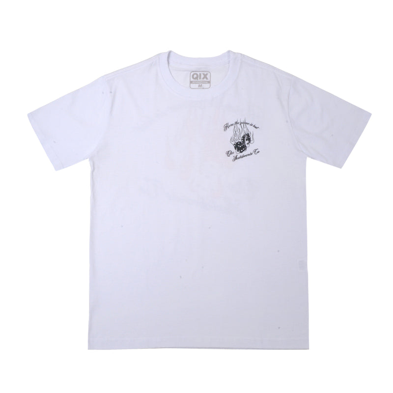 CAMISETA QIX SKATEBOARDS COMPANY BRANCA