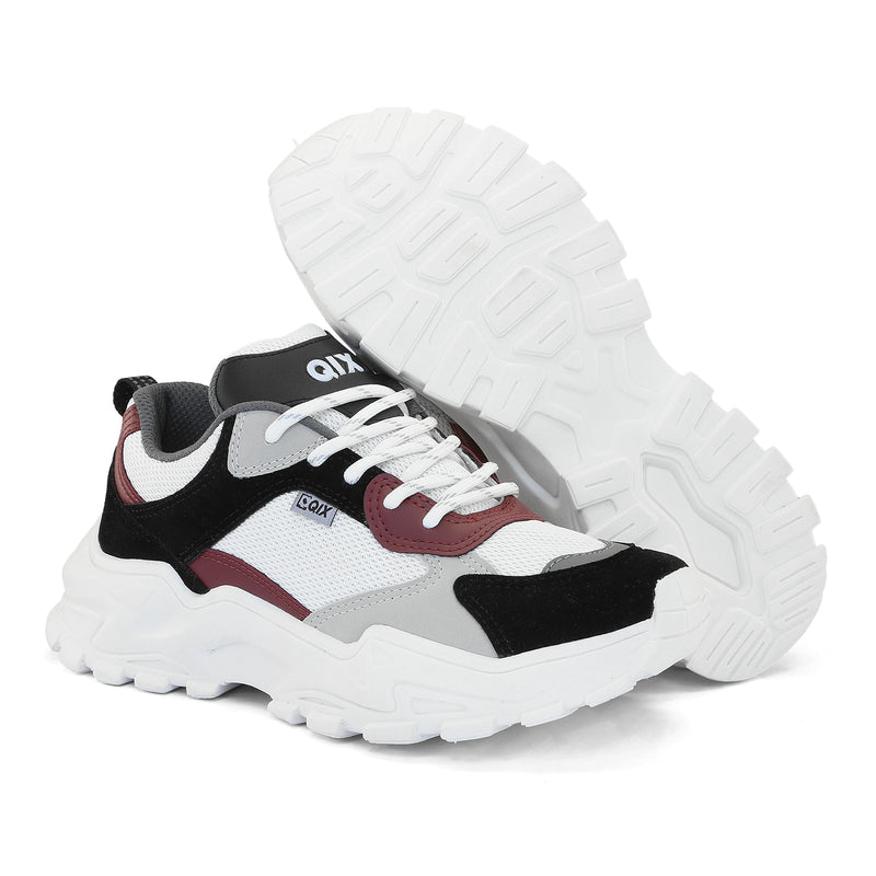 Tênis QIX Higher Preto, Bordô e Branco