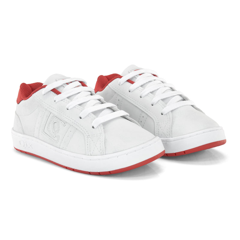 Tênis Infantil QIX Combat Retrô Branco e Vermelho