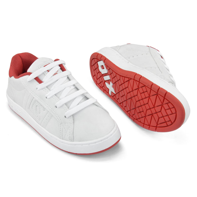 Tênis Infantil QIX Combat Retrô Branco e Vermelho