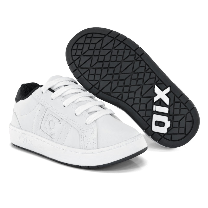 Tênis Infantil QIX Combat Retrô Branco e Preto