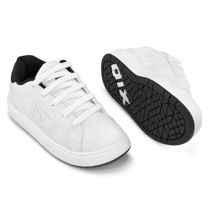 Tênis Infantil QIX Combat Retrô Branco e Preto