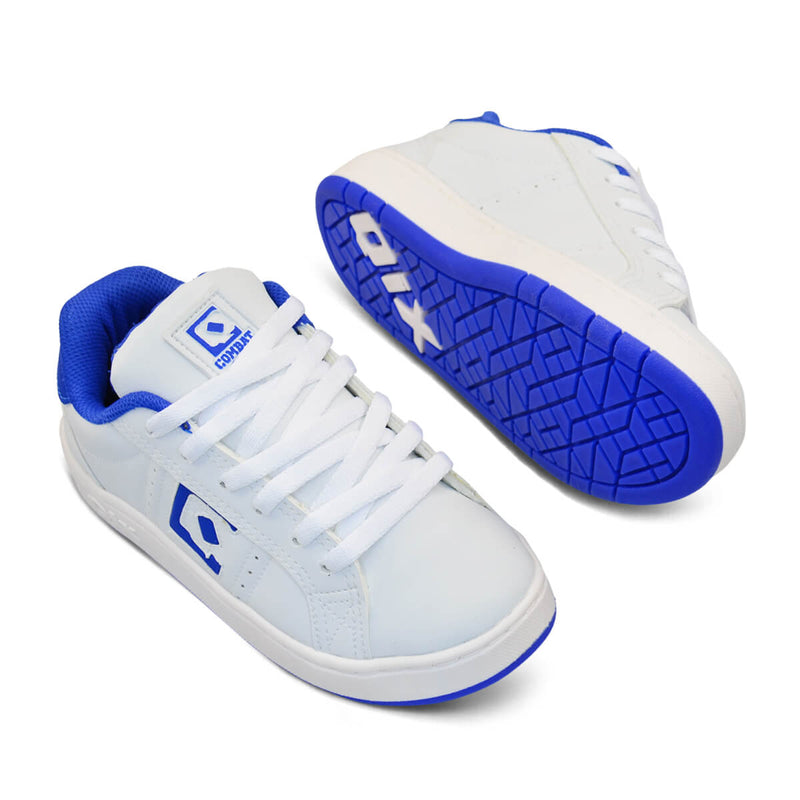 Tênis Infantil QIX Combat Retrô Branco e Azul