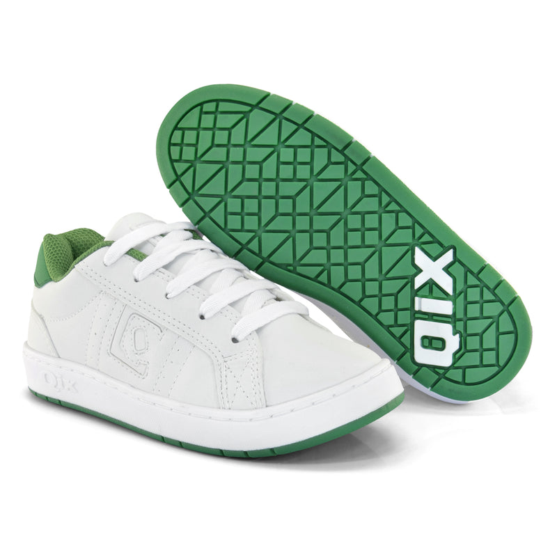 Tênis Infantil QIX Combat Retrô Branco e Verde