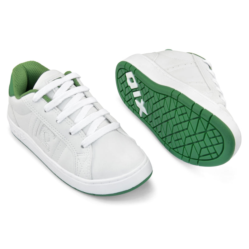 Tênis Infantil QIX Combat Retrô Branco e Verde
