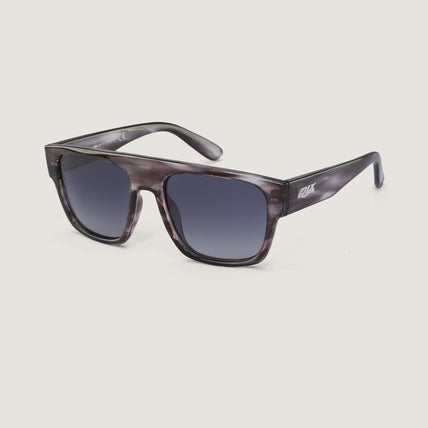 Óculos de sol unissex QIX SKATE quadrado marmorizado cinza