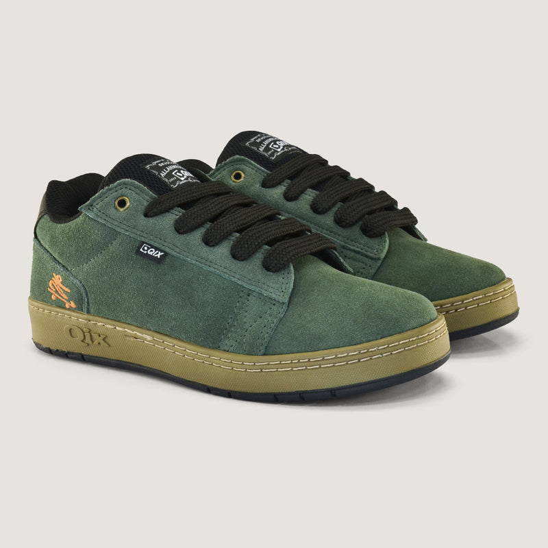 Tênis QIX Chorão Pro Model Allan Mesquita Verde Musgo e Preto Gum