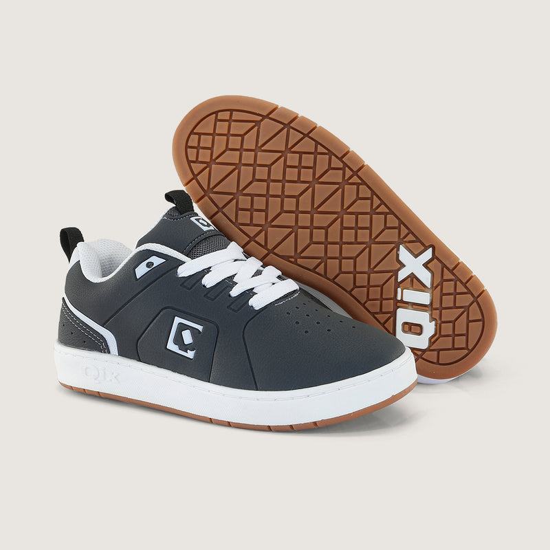 Tênis Infantil QIX Smash Chumbo e Branco