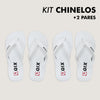 Kit Chinelos QIX Flip Branco