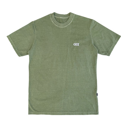 CAMISETA QIX STREET MINIMAL LOGO OLIVA ESTONADO