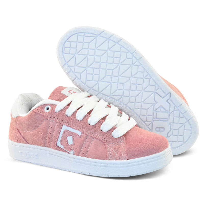 Tênis Qix Skate Combat Suede Rosê e Branco