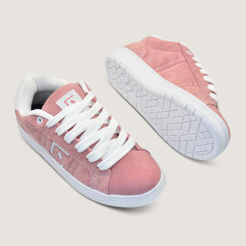Tênis Qix Skate Combat Suede Rosê e Branco
