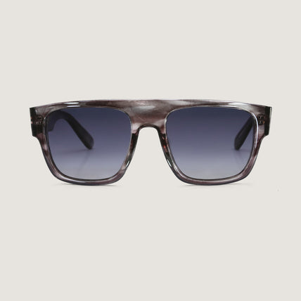 Óculos de sol unissex QIX SKATE quadrado marmorizado cinza