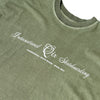 CAMISETA QIX BOX INTERNACIONAL SKATEBOARDS OLIVA ESTONADO