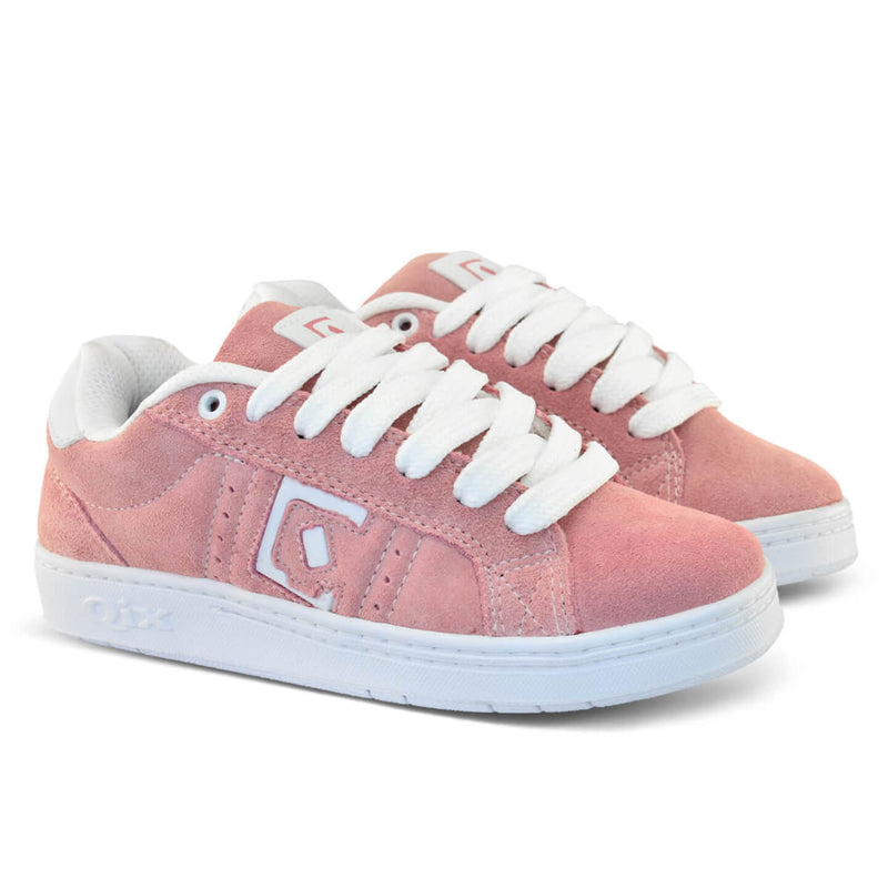 Tênis Qix Skate Combat Suede Rosê e Branco