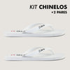 Kit Chinelos QIX Flip Branco