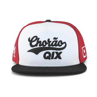 Boné Aba Reta QIX Chorão Preto e Vermelho