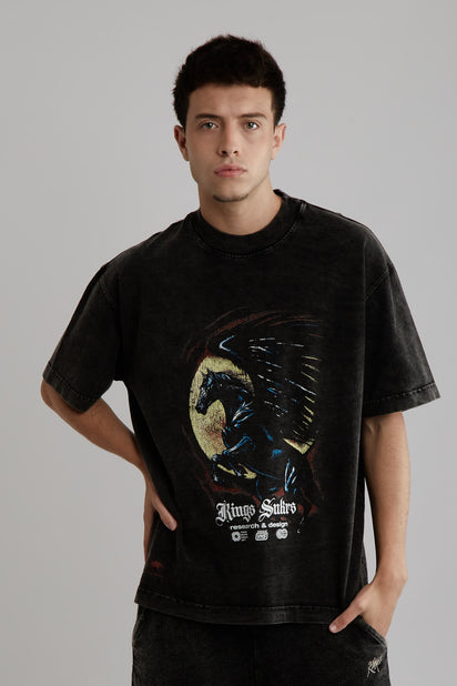 Camiseta Kings Washed Pegasus Oversized