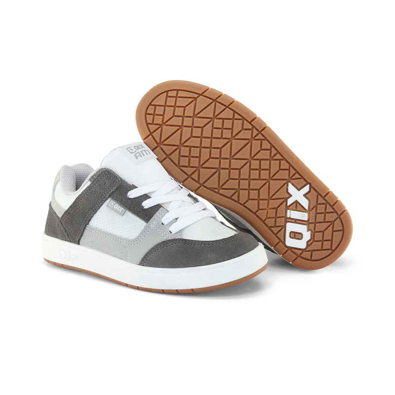 Tênis Infantil QIX AM Chumbo e Branco