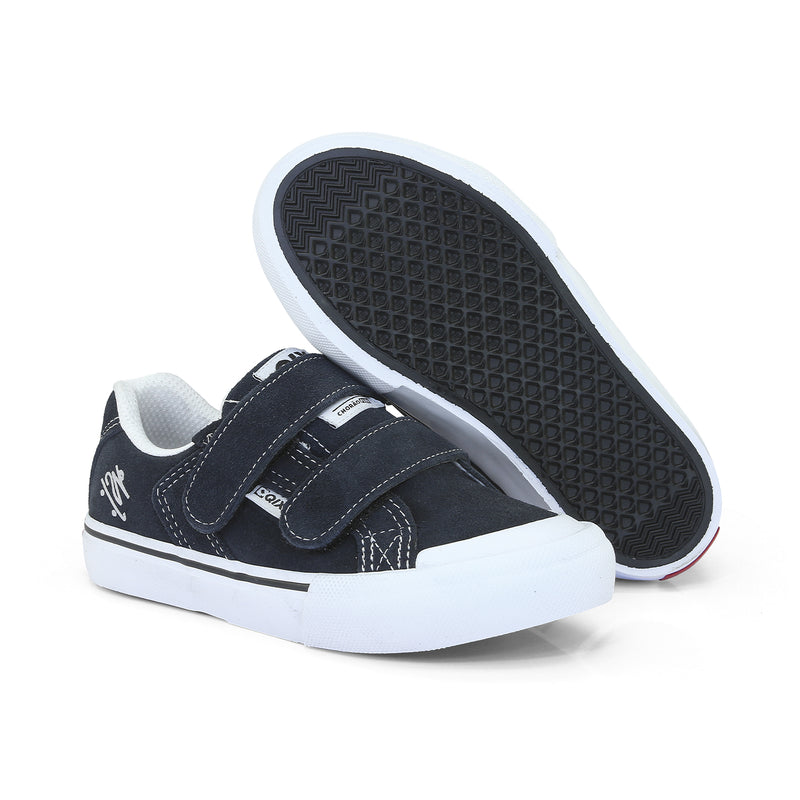 Tênis QIX Infantil Chorão Park Velcro Marinho e Branco