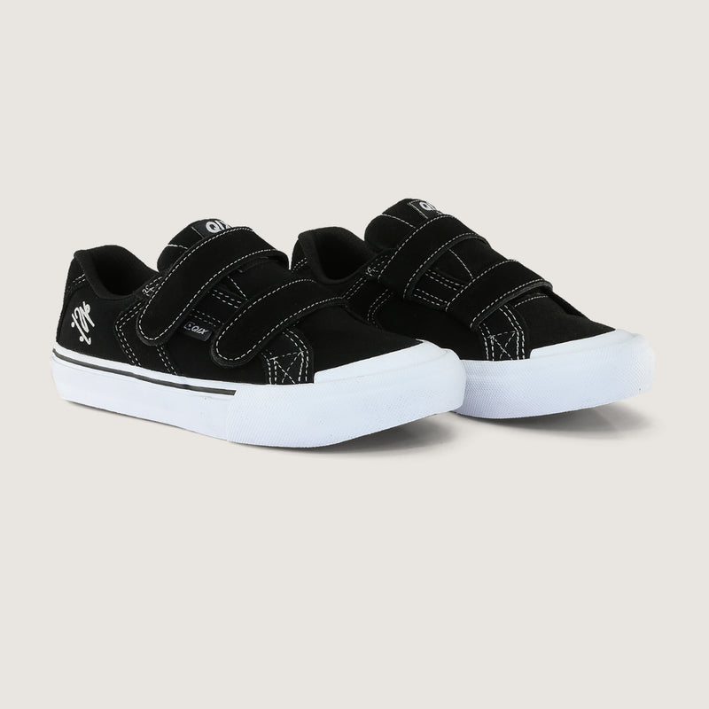 Tênis QIX Infantil Chorão Park Velcro Preto e Branco