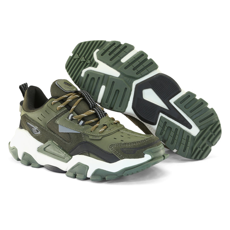 Tênis Qix Trek Urban Hiking Verde Militar e Off White